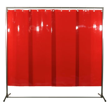Stellwand / Schutzwand VIPER 2000 mit Lamellenvorhang aus 570 x 1,0 mm Lamellen